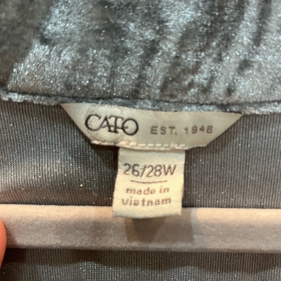 Silver Crushed Velvet Women's Plus Size Button Up Flowy Top Size 26/28W - Picture 2 of 5